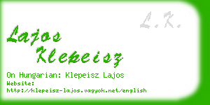 lajos klepeisz business card